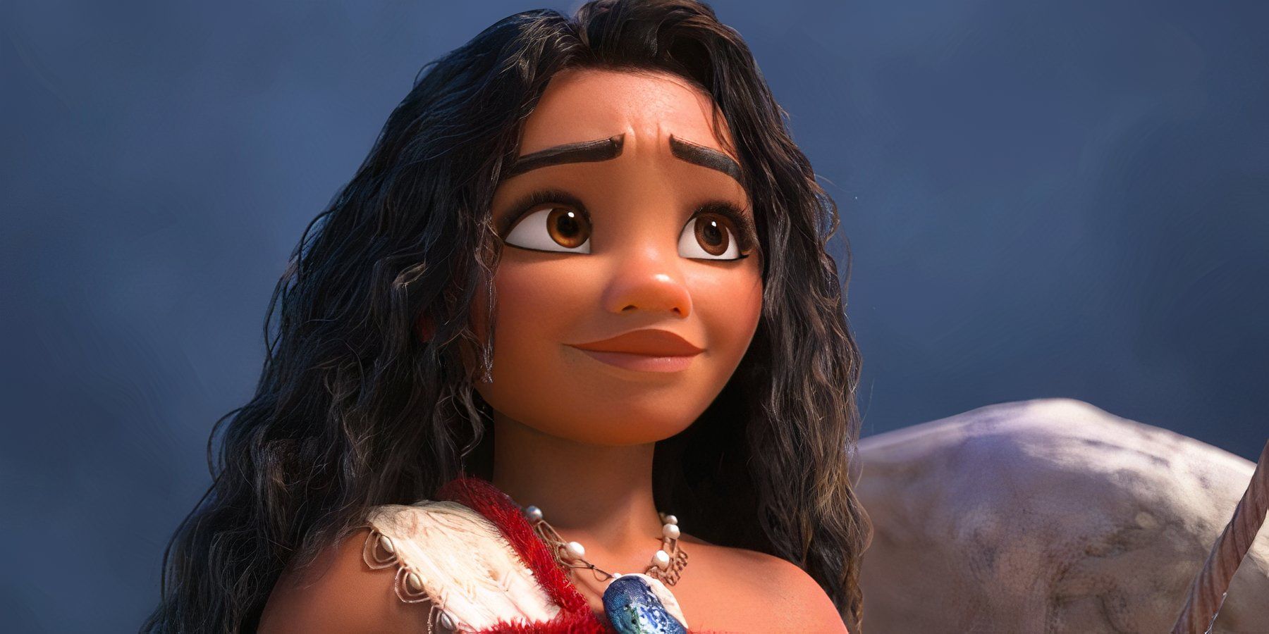 Moana looking happy in Moana 2