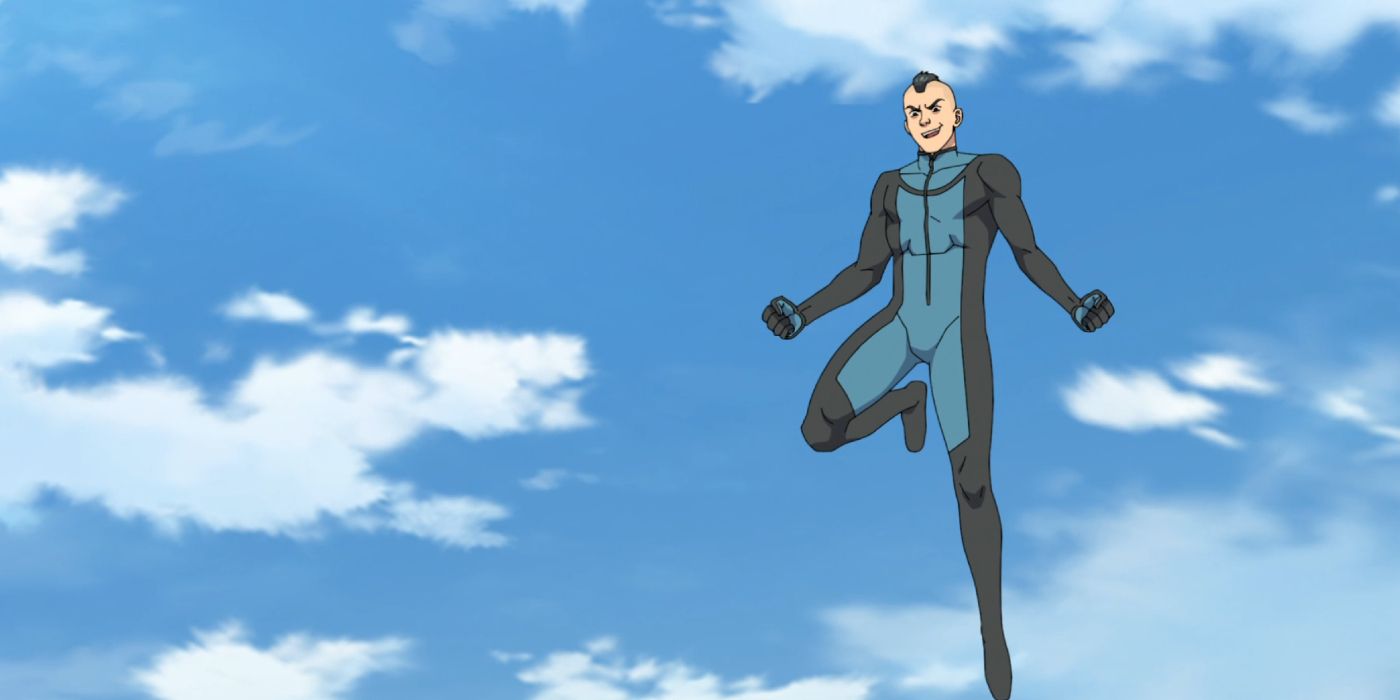 Mohawk Invincible flying in the sky in Invincible season 3 (2025)