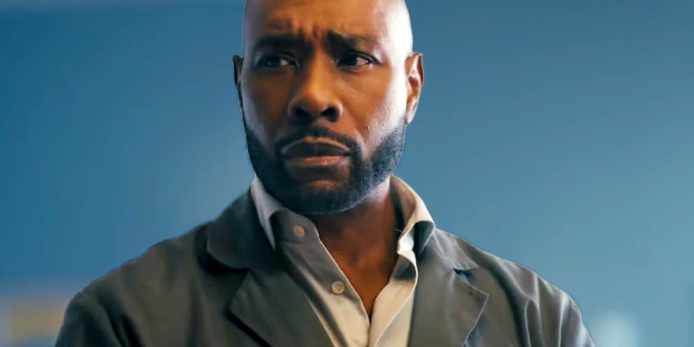 Morris Chestnut looking concerned in Watson season 1