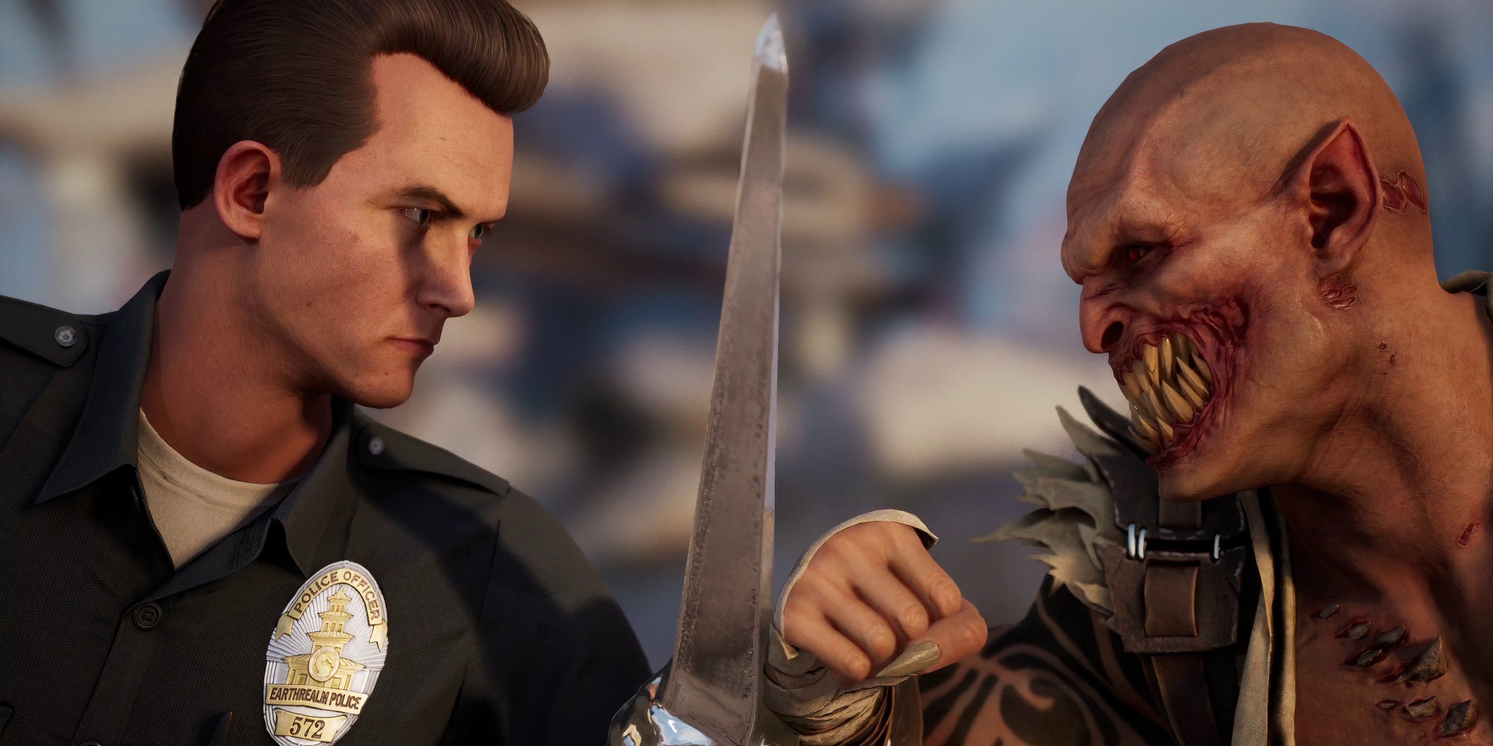 Mortal Kombat 1 Terminator DLC 8@ T-1000 and a demon facing off