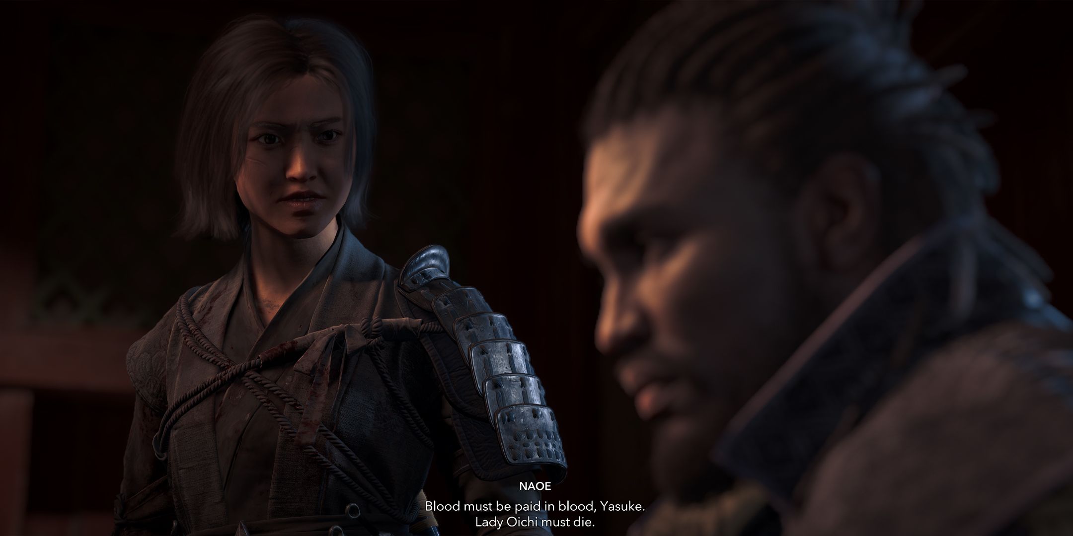 Naoe talking about Lady Oichi in Assassin's Creed Shadows