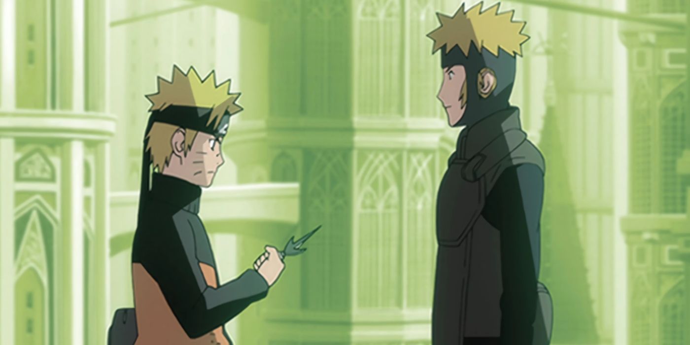 Naruto and Minato talking to each other during The Last Tower.