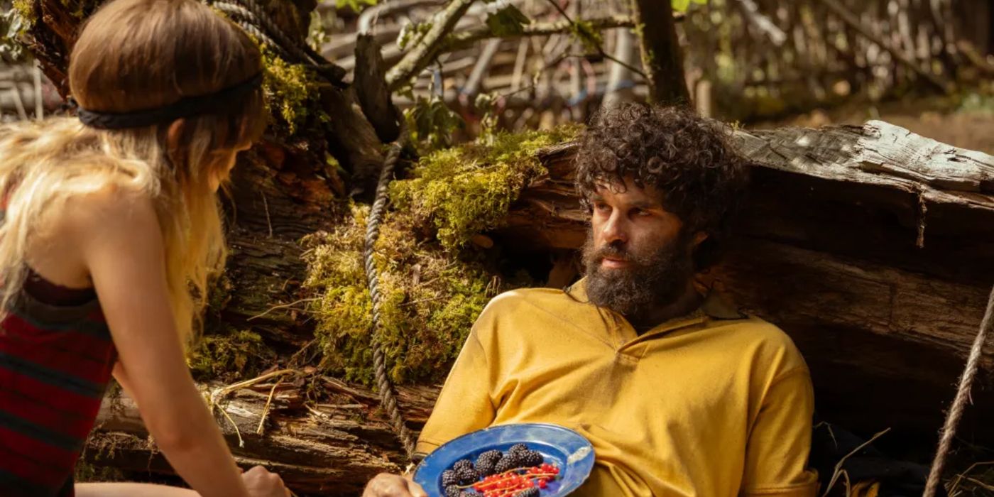 Natalie giving Ben food in Yellowjackets season 3 episode 6