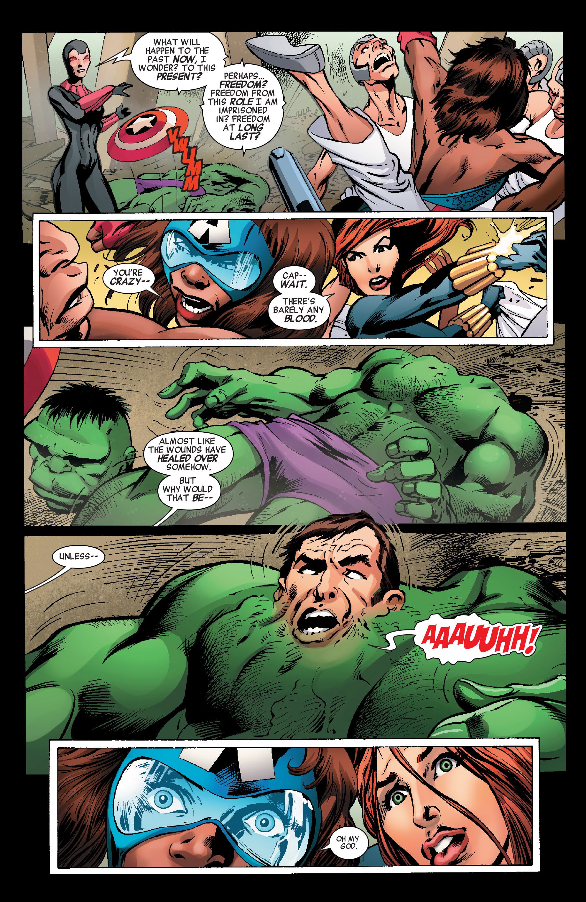 Bruce Banner&rsquo;s head grows out of the Hulk&rsquo;s headless stump.