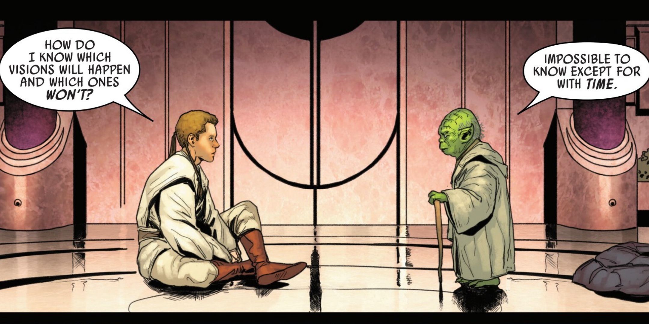 Obi-Wan and Yoda Dicuss Visions in Jedi Knights #1
