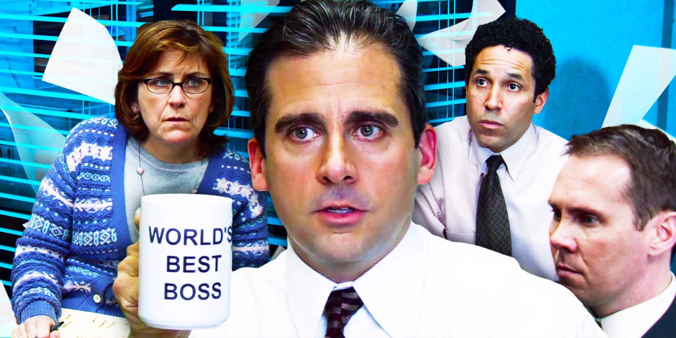 Steve Carell, Oscar Nuñez, and Phyllis Smith in the pilot episode of The Office