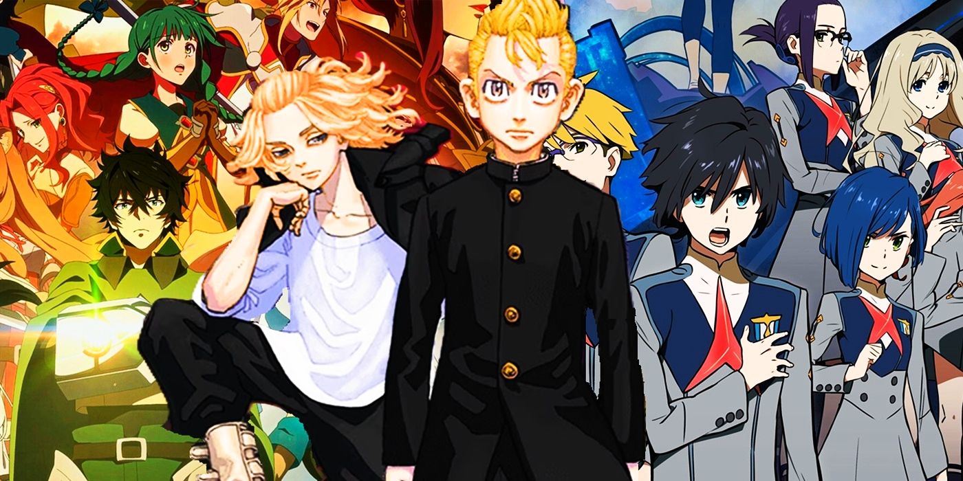 overrated anime Tokyo Revengers, Darling in the Franxx and The Rising of the Shield Hero
