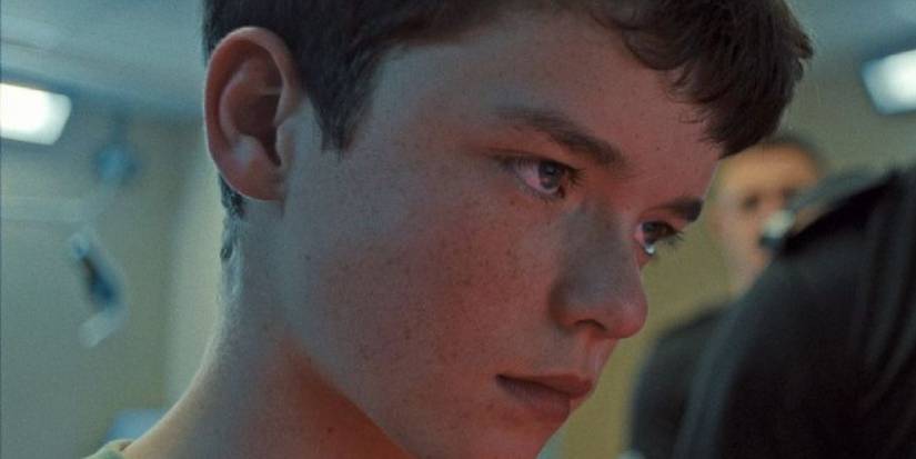 Owen Cooper as Jamie Miller appearing tired and mildly angry in Adolescence