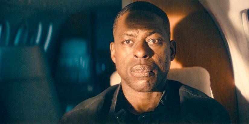 Xavier Collins (Sterling K. Brown) looking ahead as he flies a plane at the end of Paradise season 1