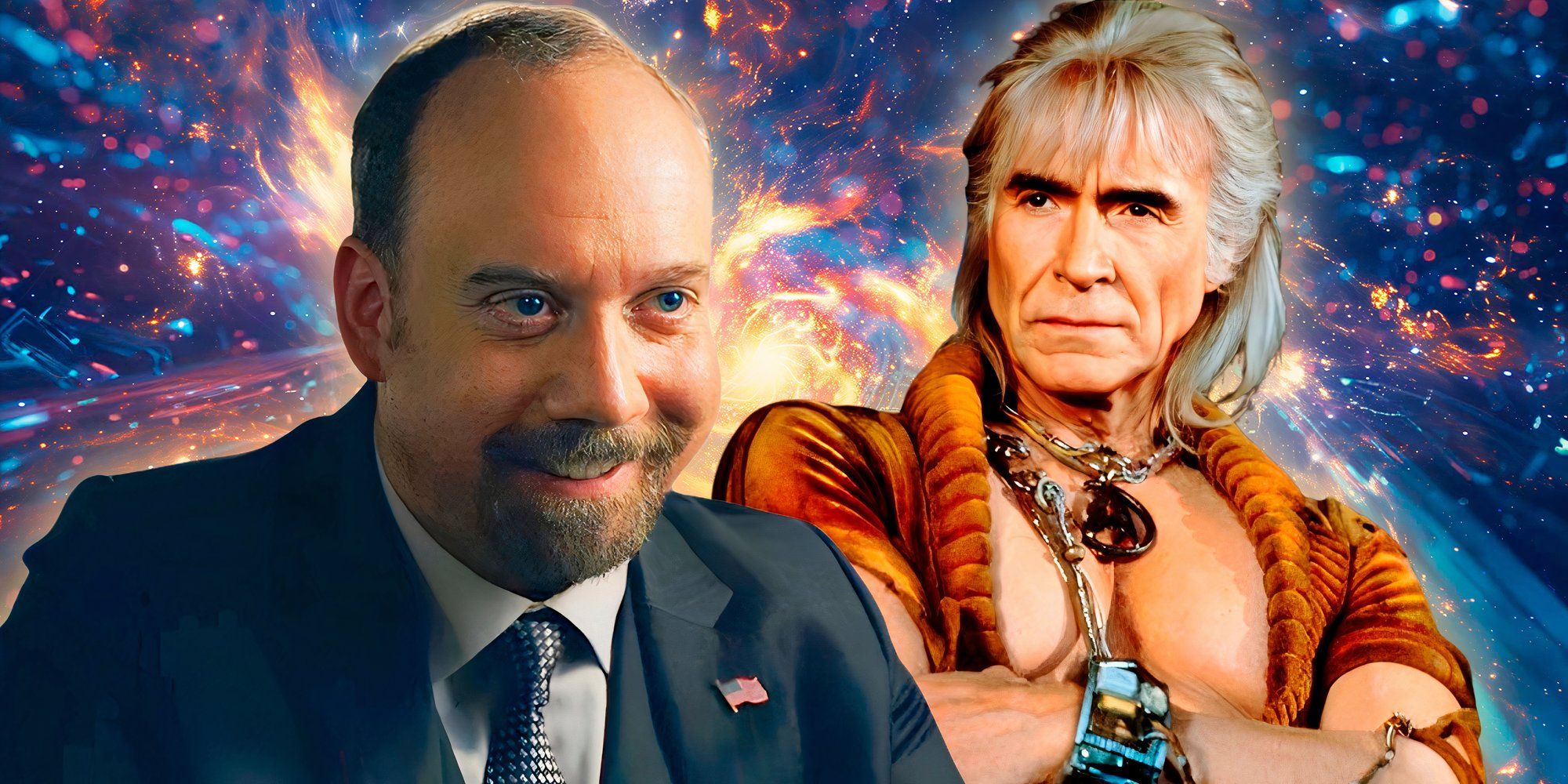 Paul Giamatti with Ricardo Montalban as Khan from Star Trek II
