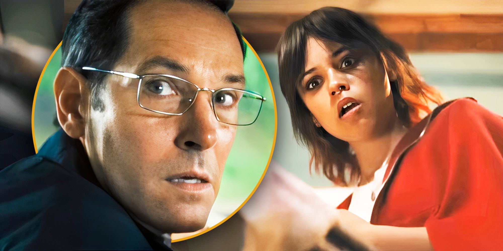 Paul Rudd &amp; Jenna Ortega in Death of a Unicorn