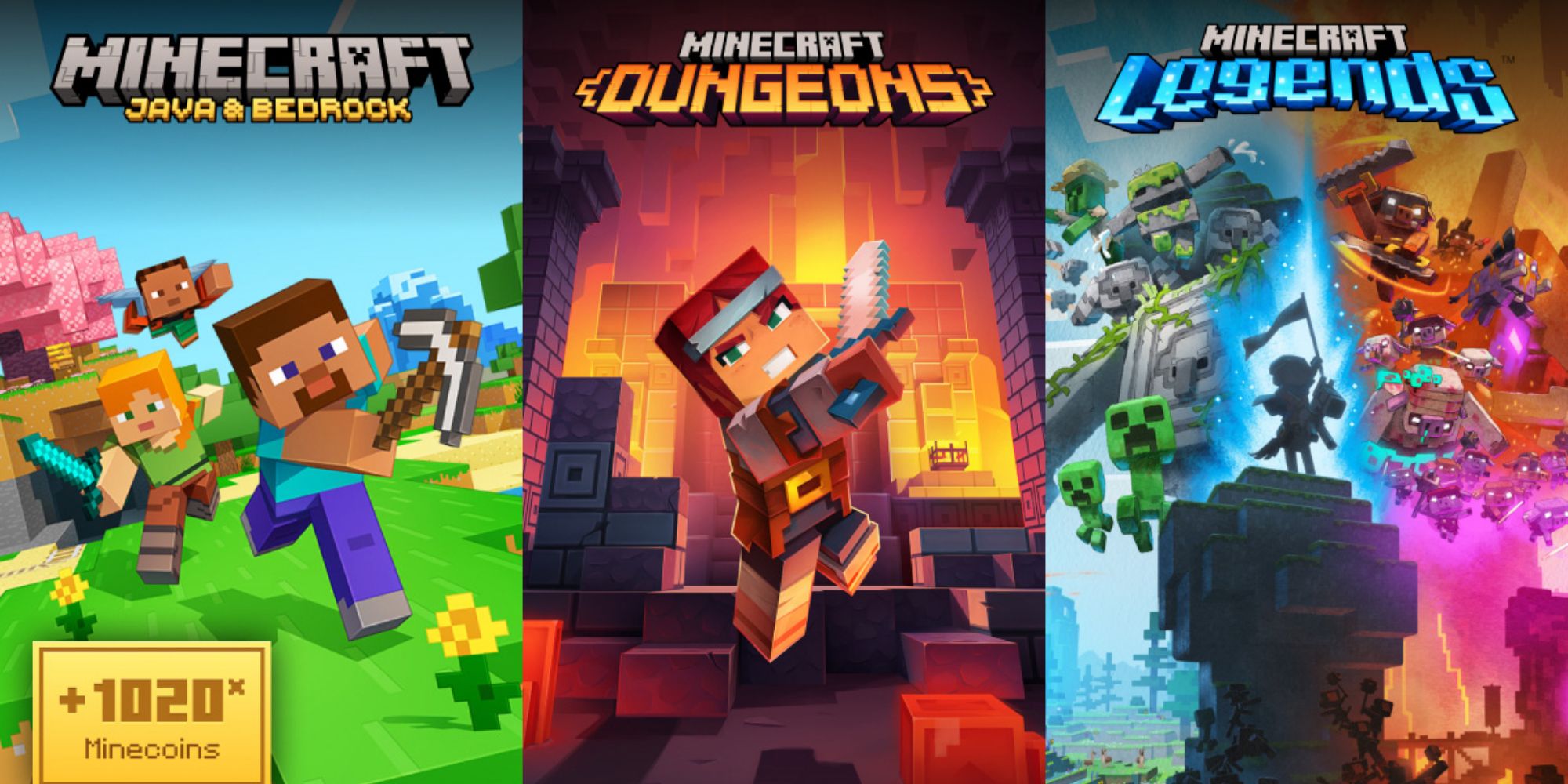 Key art for the Minecraft Triple Bundle