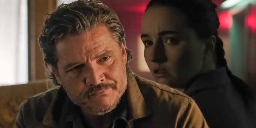 Pedro Pascal as Joel next to Kaitlyn Dever as Abby in The Last of Us season 2