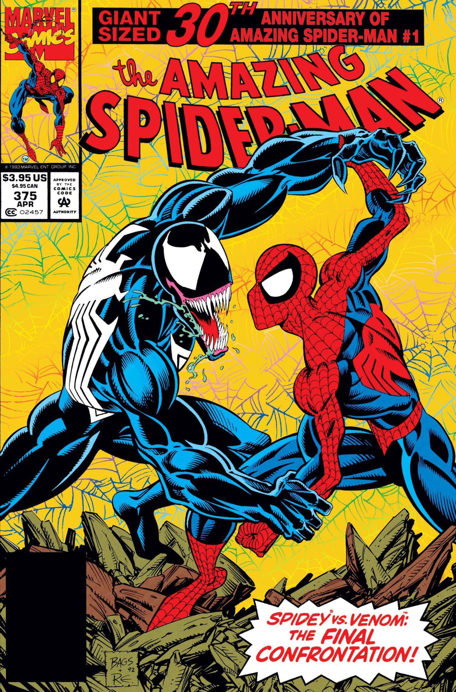 The Amazing Spider-Man #375: Spider vs Venom final confrontation