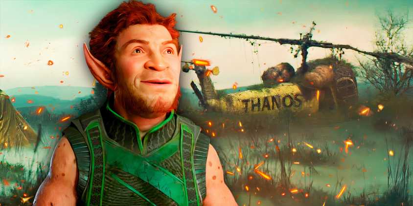 Pip the Troll and the Thanoscopter in the MCU