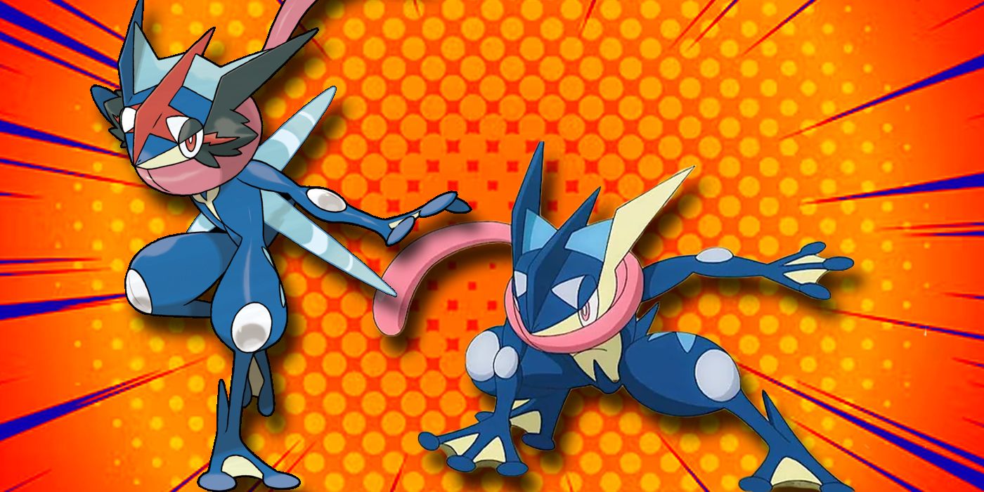 Ash-Greninja (left) and Greninja (right)