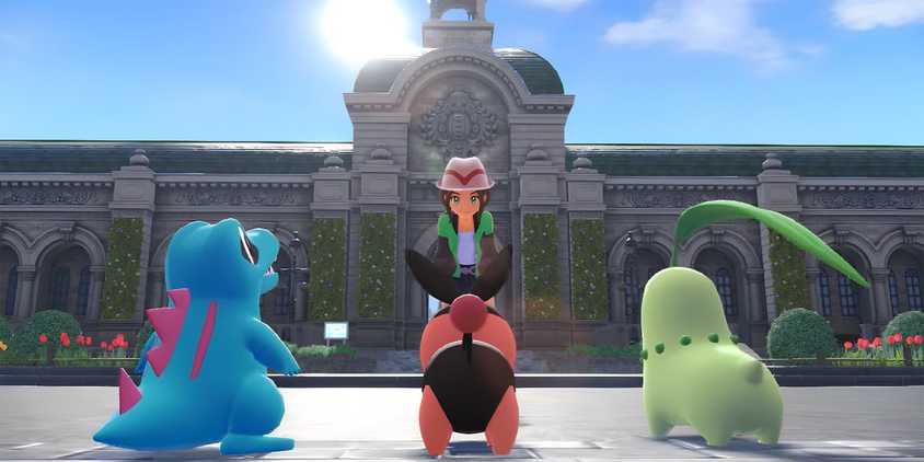 A trainer choosing Starter Pokemon in Pokemon Legends: Z-A.