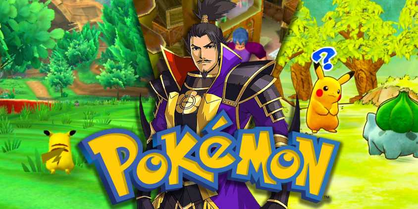 Nobunaga from Pokemon Conquest with gameplay from other Pokemon spin-off games including Mystery Dungeon, Pokemon Colosseum, and PokePark.