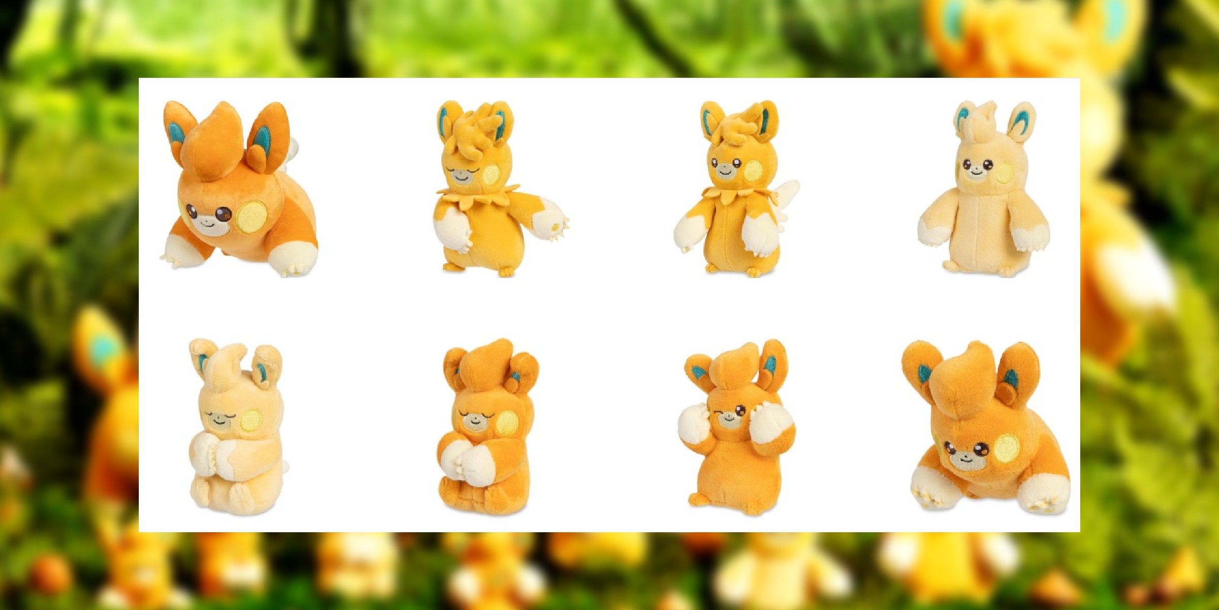 pokemon plushies of pawmi and its evolutions