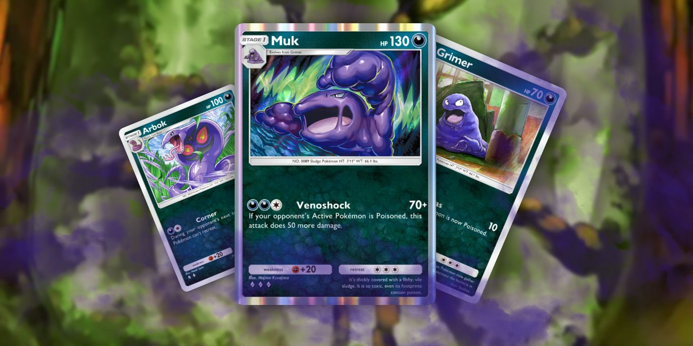 Three Darkness-type cards in Pokémon TCG Pocket.