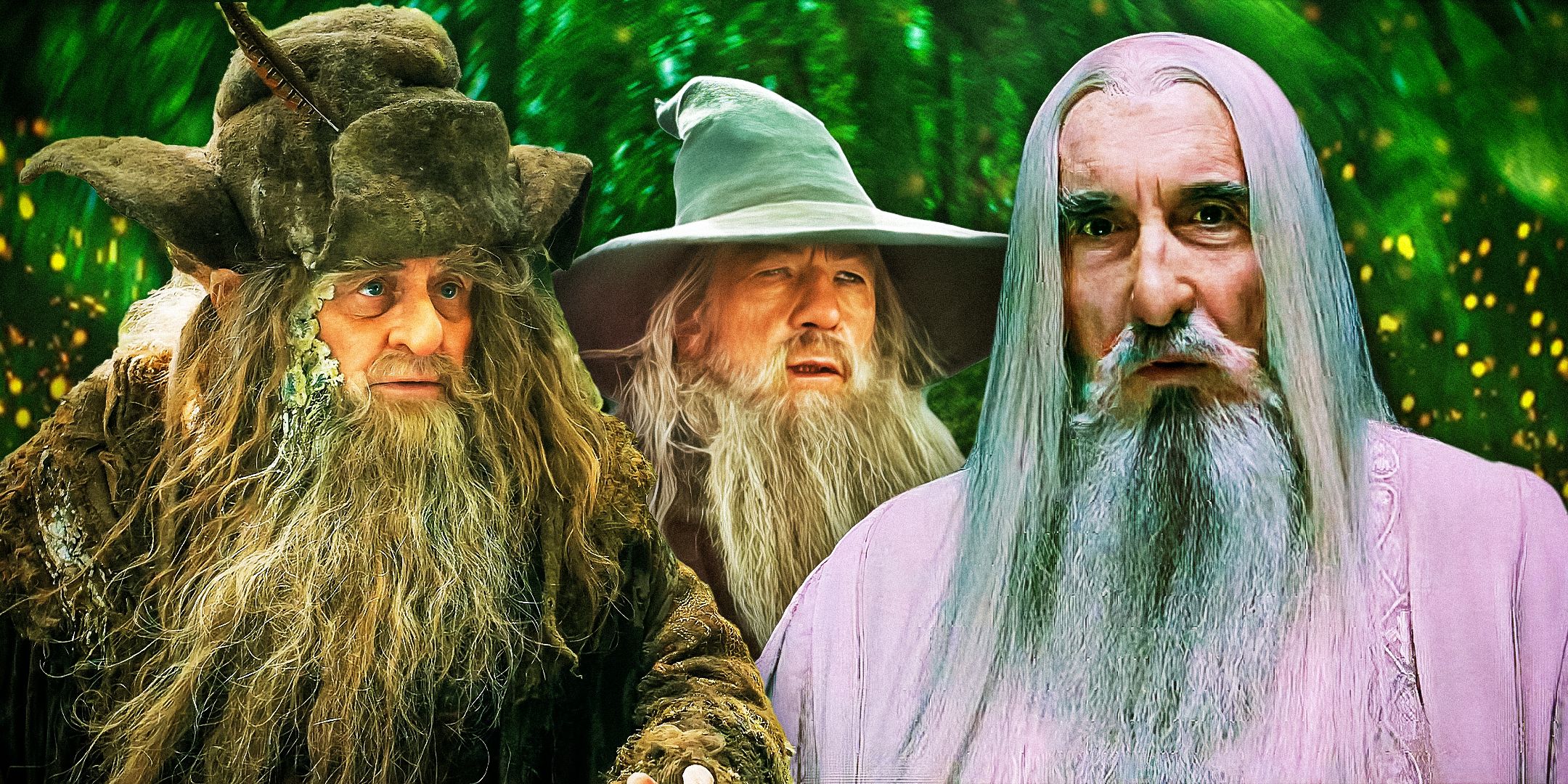 Radagast و Gandalf و Saruman في رب الخواتم