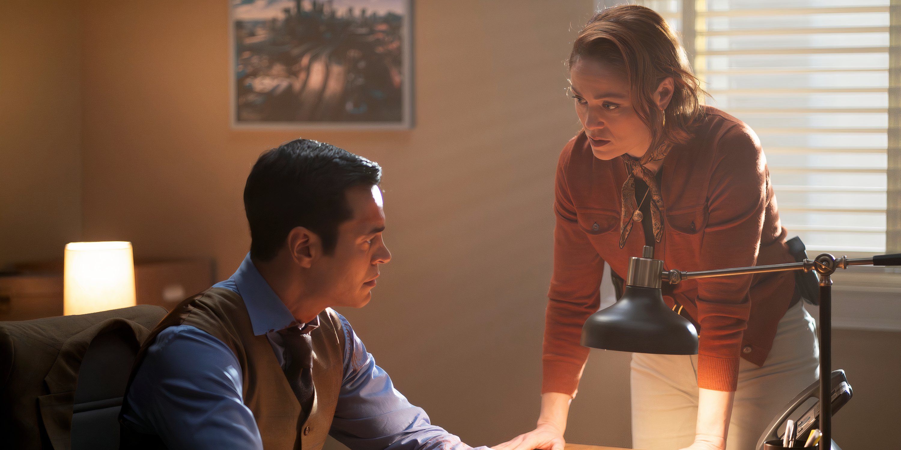 Ramon Rodriguez as Will Trent and Erika Christensen as Angie Polaski in Will Trent season 3, episode 11
