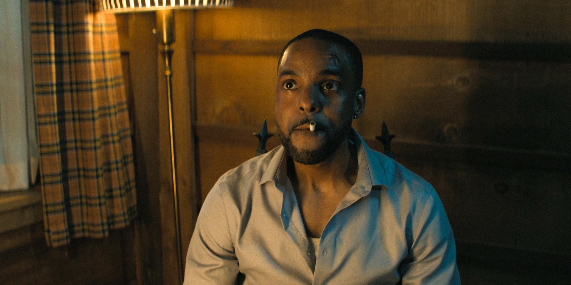 John Cooper (Ronnie Rowe) with a cigarette in his mouth in Reacher season 3