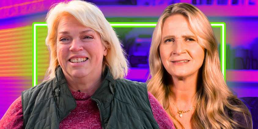 side by side image of Sister Wives' Christine Brown And Janelle Brown