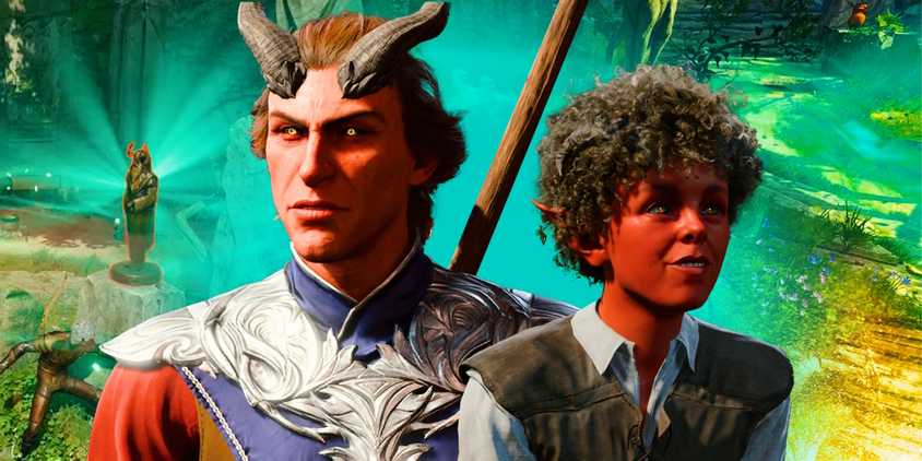 Rolan and Mirkon with the Emerald Grove from Baldur's Gate 3