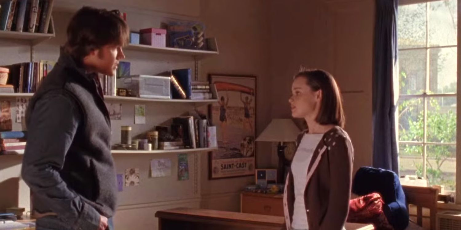 Rory and Dean talking in Gilmore Girls