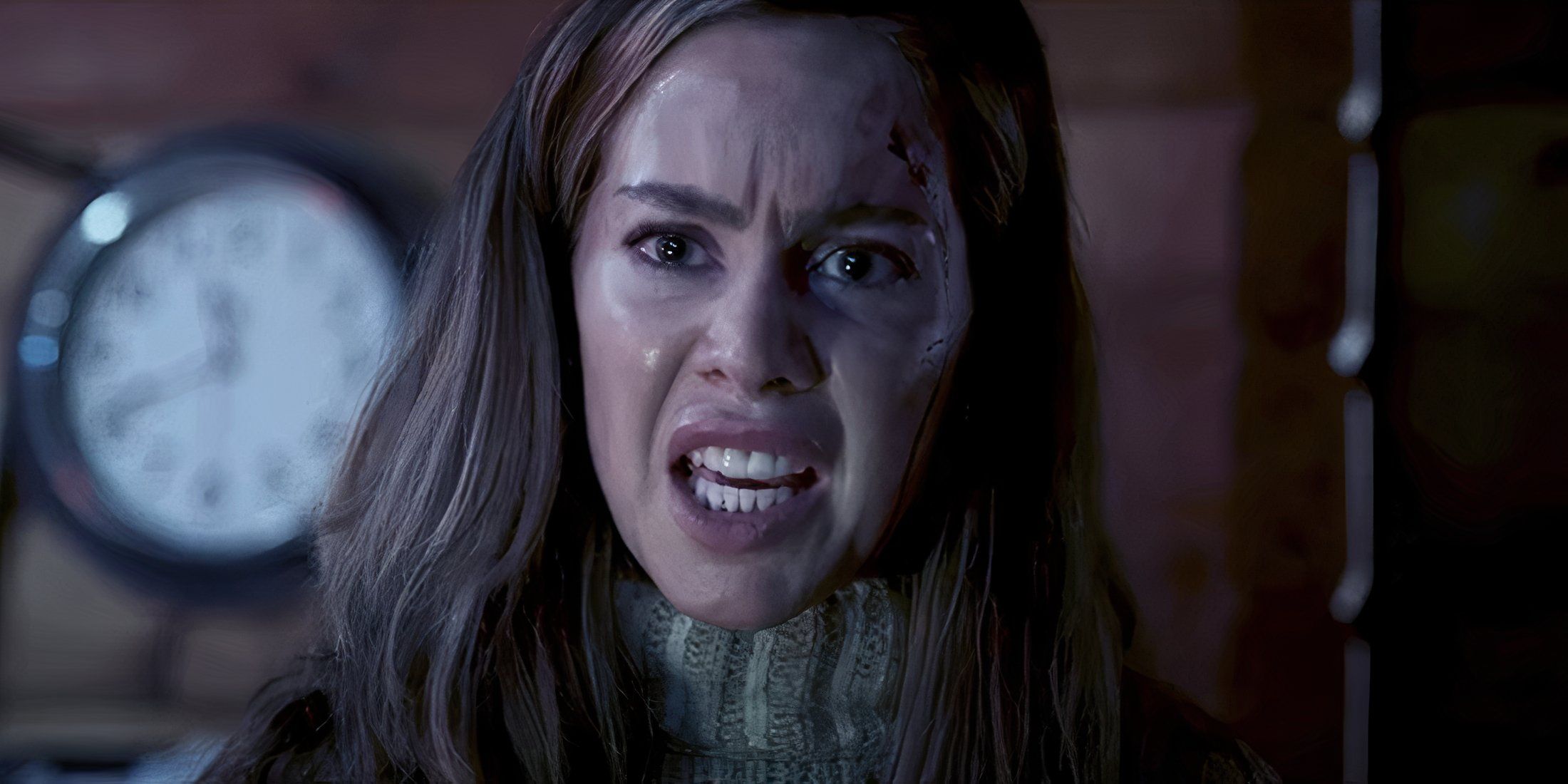 Roxanne McKee as Xana looking upset in Bambi The Reckoning