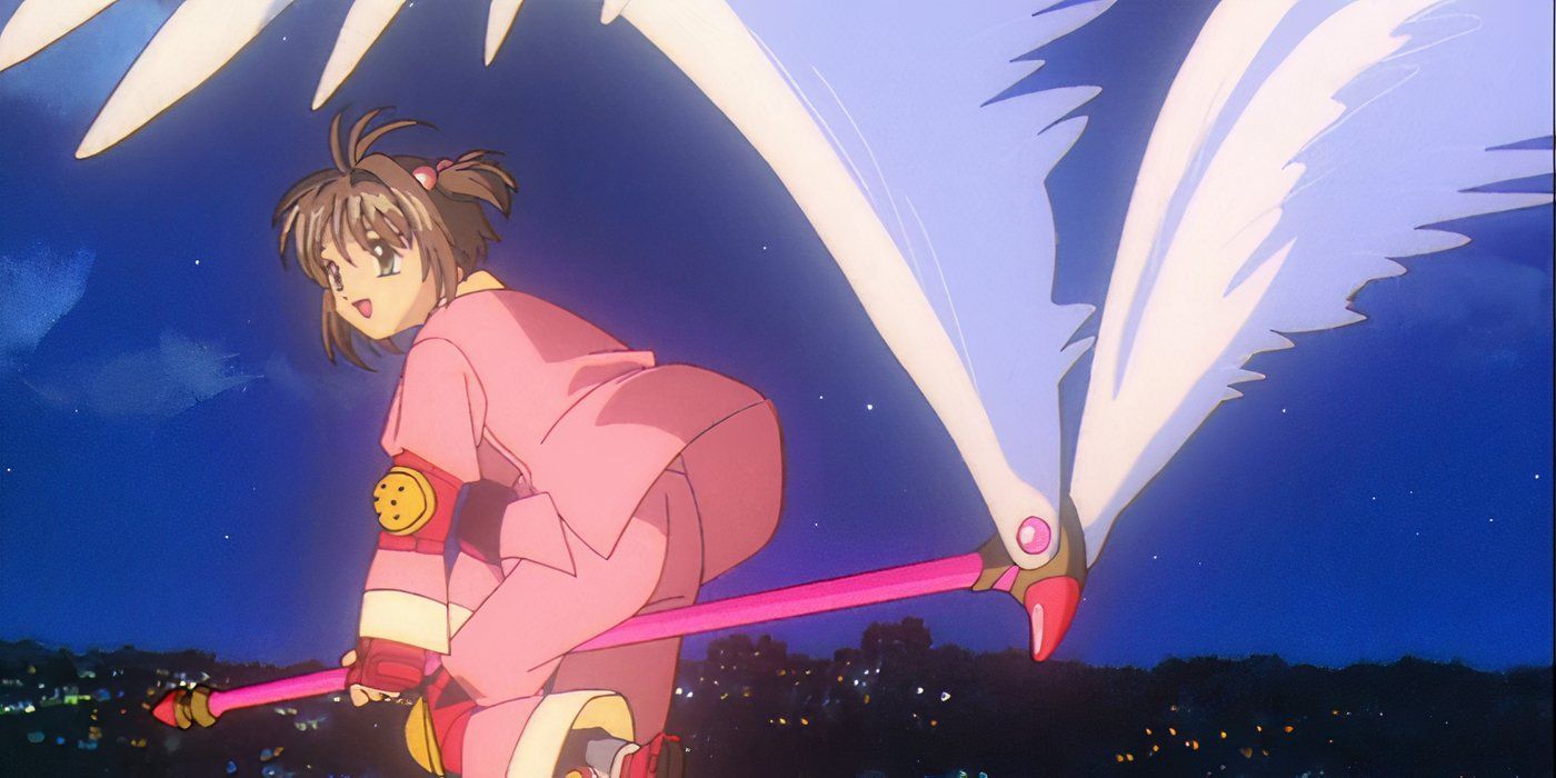 Sakura rides on The Fly Card in Cardcaptor Sakura