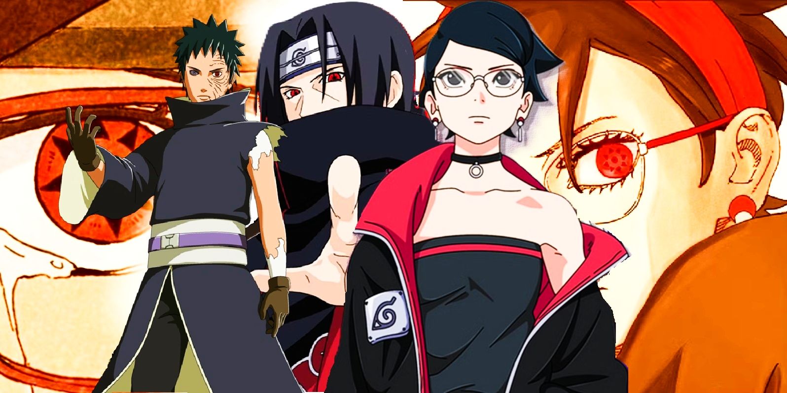 Sarada Uchiha Mangekyo Sharingan, Obito and Itachi Boruto: two blue vortex