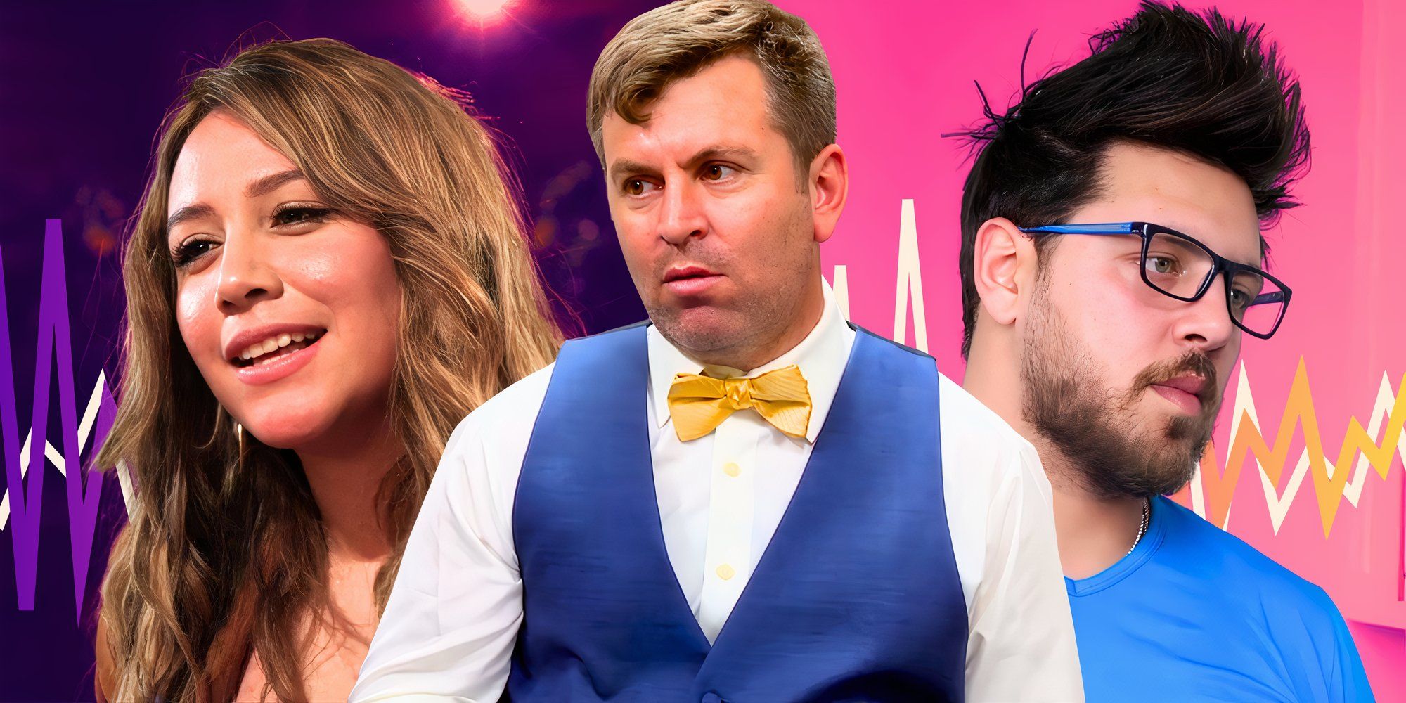 90 Day Fiancé Mursel Mistanoglu looking confused, Zied Hakimi angry, Mahogany Roca smiling