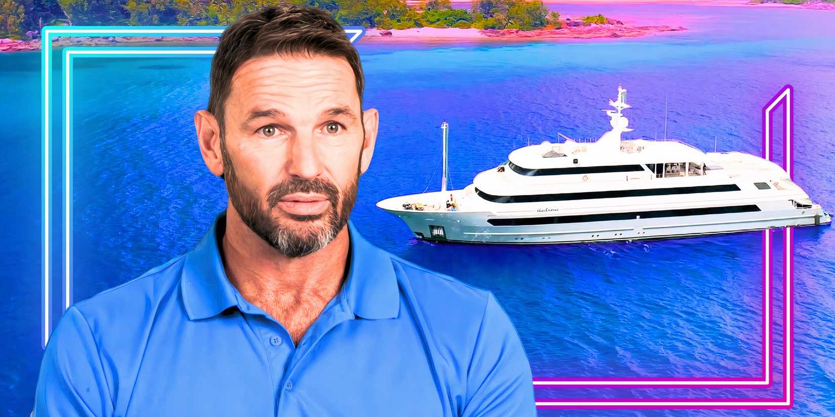 Below Deck Down Under's Captain jason with a yacht