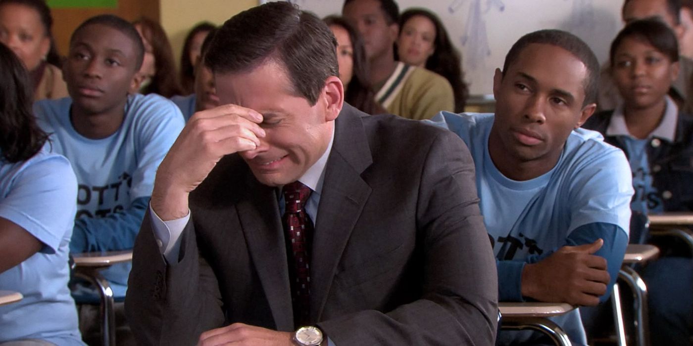 Michael Scott imbarazzato in The Office
