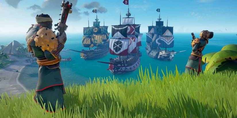A still from the trailer announcing the Sea of Thieves and Destiny 2 collaboration. 