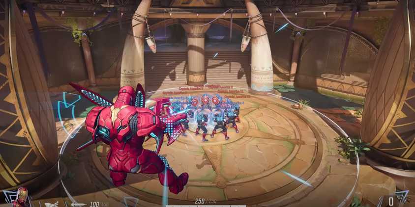 Iron man ulting only Captain America's in Marvel Rivals and it just bounces between shields.