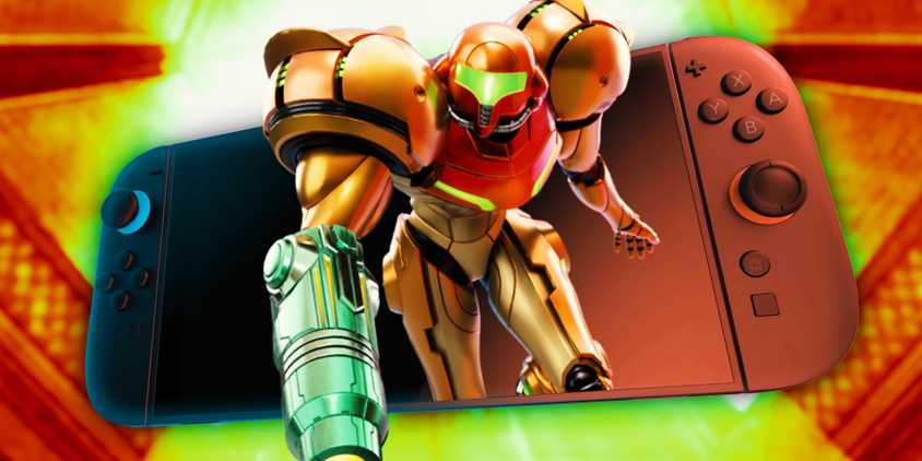 Samus coming out of the Nintendo Switch 2.