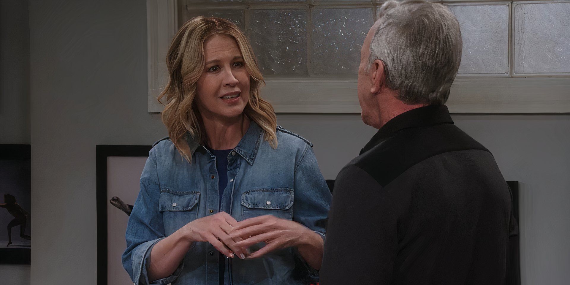 Jenna Elfman as Eve and Tim Allen as Matt Parker in Shifting Gears