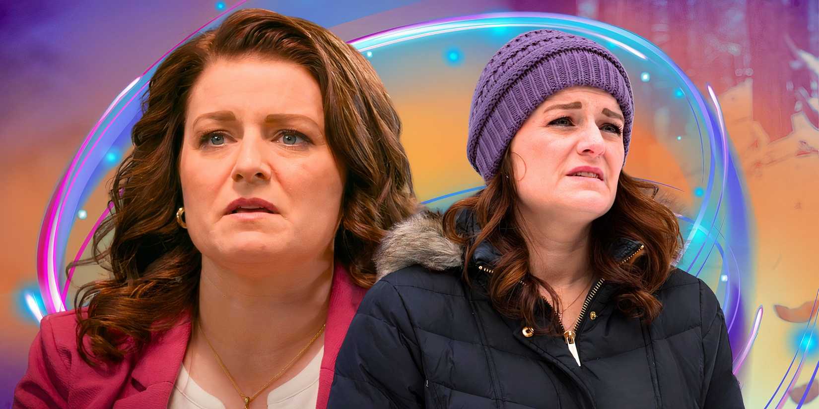 montage of Sister Wives’ Robyn Brown looking stressed and desolate in a montage