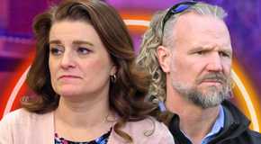 Sister Wives Robyn & Kody Brown in side by side images looking concerend