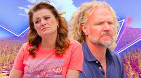 Sister Wives Kody & Robyn Brown looking sad with a Coyote Pass background