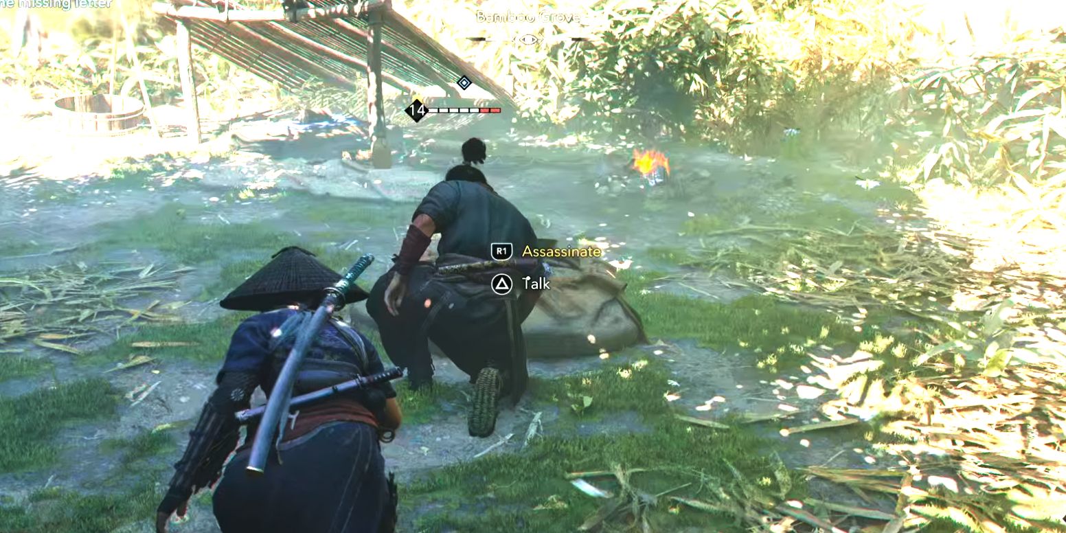 Sneaking up on Gennojo in Assassin&rsquo;s Creed Shadows.