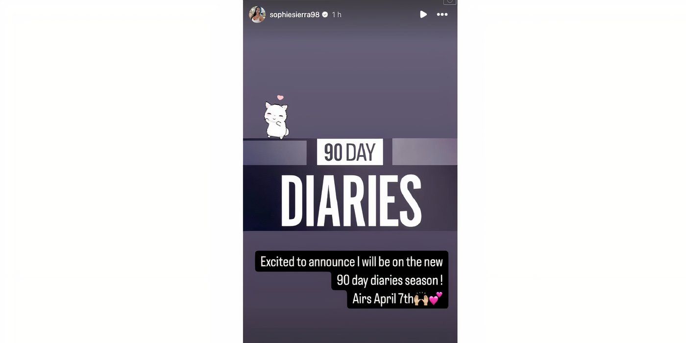 Sophie Sierra in 90 Day Fiance on Instagram Story