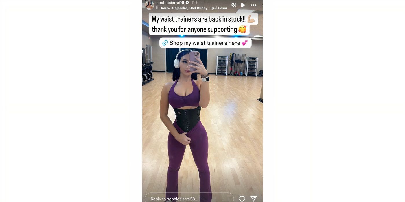 Sophie Sierra in 90 Day Fiance mirror selfie in Instagram Stories