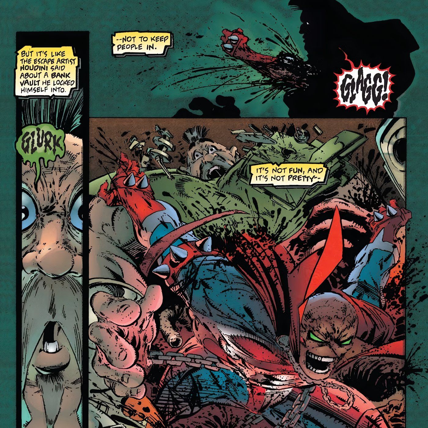 Spawn exploding out of someone&rsquo;s chest like Alien.