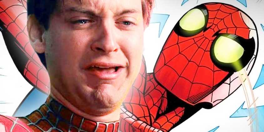 spider-man being shocked and sad
