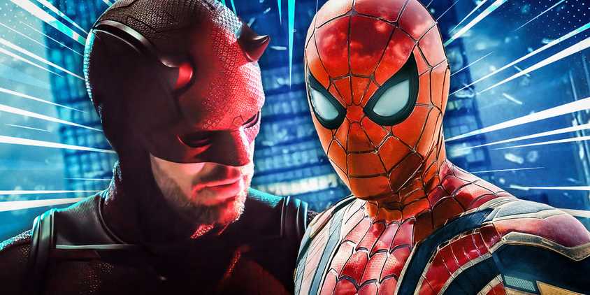 Tom Holland's Spider-Man and Charlie Cox's Daredevil together in costume