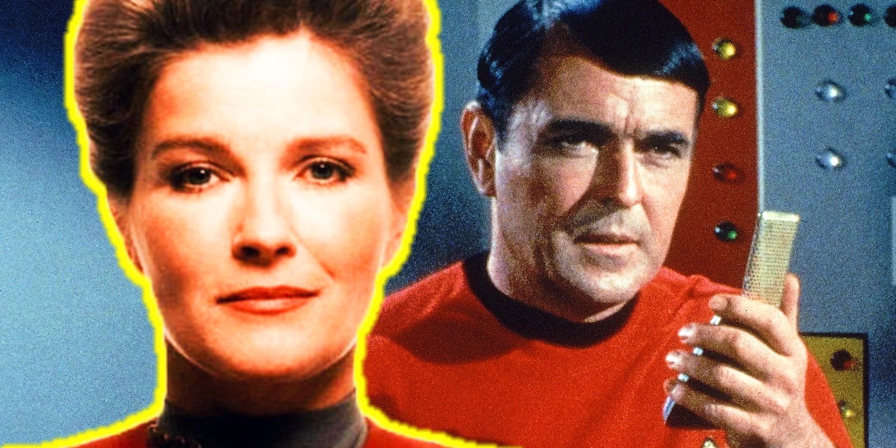 Star Trek Voyager Captain Janeway and Scotty Redshirt